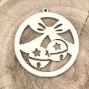 Weihnachtsornament - Masche im Rahmen