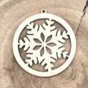 Weihnachtsornament - Schneeflocke im Rahmen