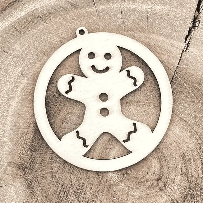 [A01129] Weihnachtsanhänger aus Holz – Lebkuchen im Rahmen
