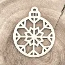 Weihnachtsanhänger aus Holz – Frostzauber
