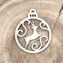 Weihnachtsanhänger aus Holz – Rentier
