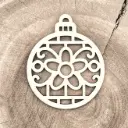 Weihnachtsanhänger aus Holz – Frostige Blüte