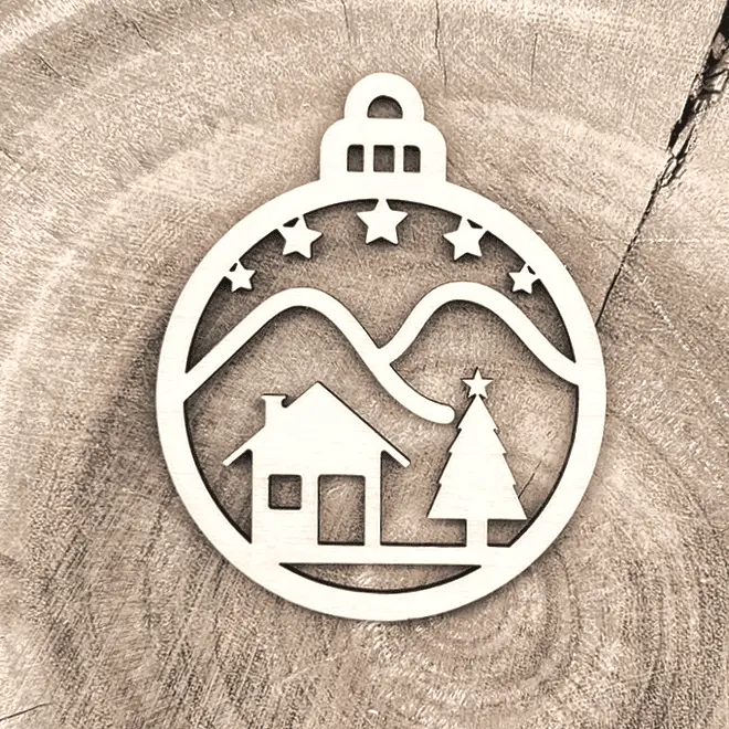 [A01143] Weihnachtsanhänger aus Holz – Winterwunderland