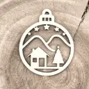 Weihnachtsanhänger aus Holz – Winterwunderland