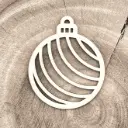 Weihnachtsanhänger aus Holz – Schneewirbel