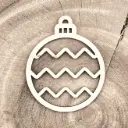 Weihnachtsanhänger aus Holz – Wellen