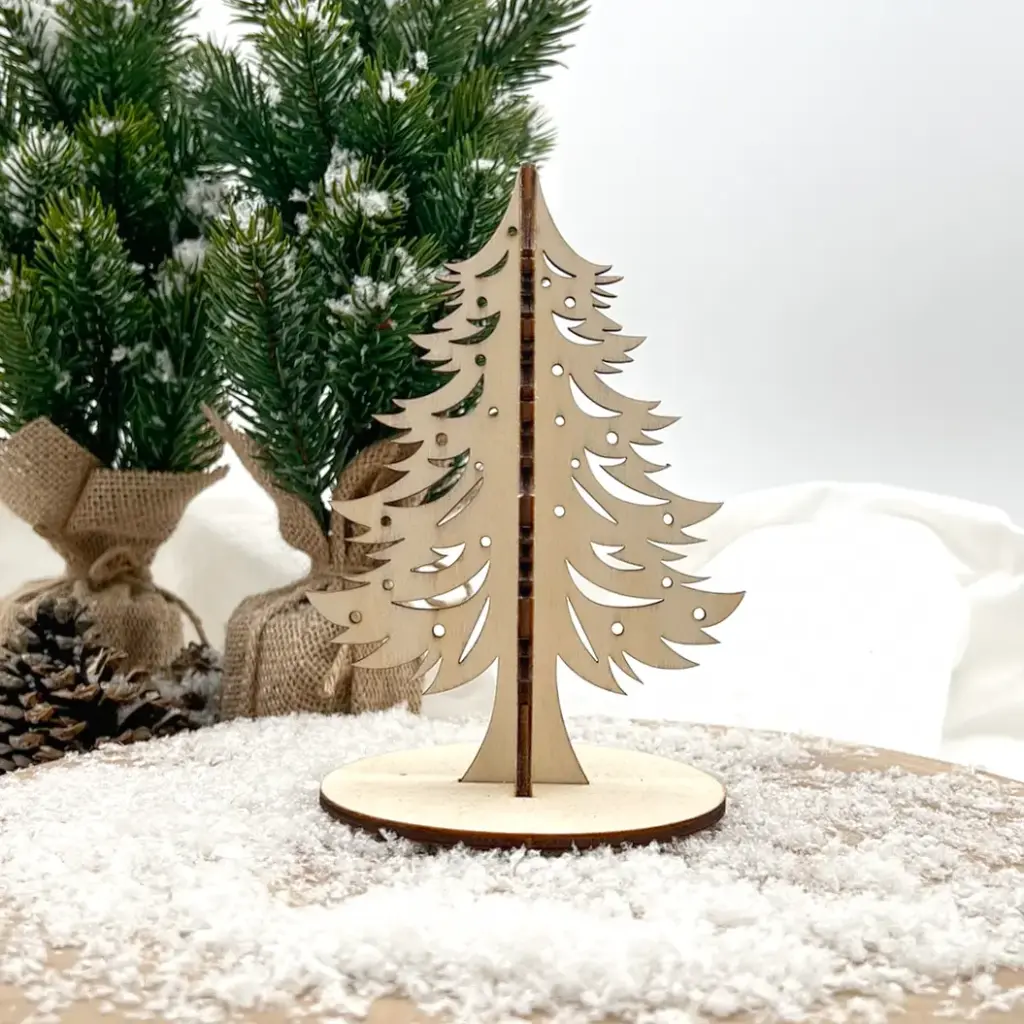 [A01279] 3D-Weihnachtsbaum aus Holz – Tannenzauber