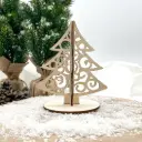3D-Weihnachtsbaum aus Holz – Wirbeltanne