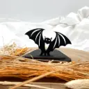 Halloween Kerzenpodest aus Holz – Fledermaus