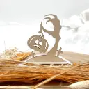 Halloween Kerzenpodest aus Holz – Geisterstunde