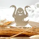 Halloween Kerzenpodest aus Holz – Schauriger Geist