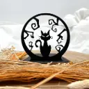Halloween Kerzenpodest - Schaurige Katze