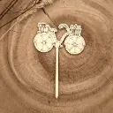 Herbst-Pflanzenstecker Herbstfahrt aus Holz – saisonale Dekoration