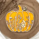 Kürbisdeko - Blütengefüllter Kürbis