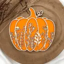 Kürbisdeko - Blütengefüllter Kürbis