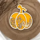 Kürbisdeko - Blütenzaber im Herbst