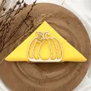 Serviettenhalter aus Holz - Herbstlicher Kürbis