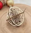 3D-Christbaumkugel aus Holz – Schneekugelzauber