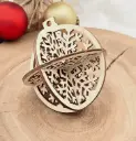 3D-Christbaumkugel aus Holz – Winterflocke