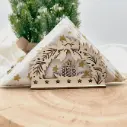 Serviettenhalter aus Holz - Kerzenzauber im Tannengrün