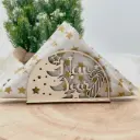 Serviettenhalter aus Holz – Frohes Neues Jahr