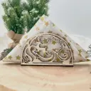 Serviettenhalter aus Holz - Rentiertraum im Sternenflug