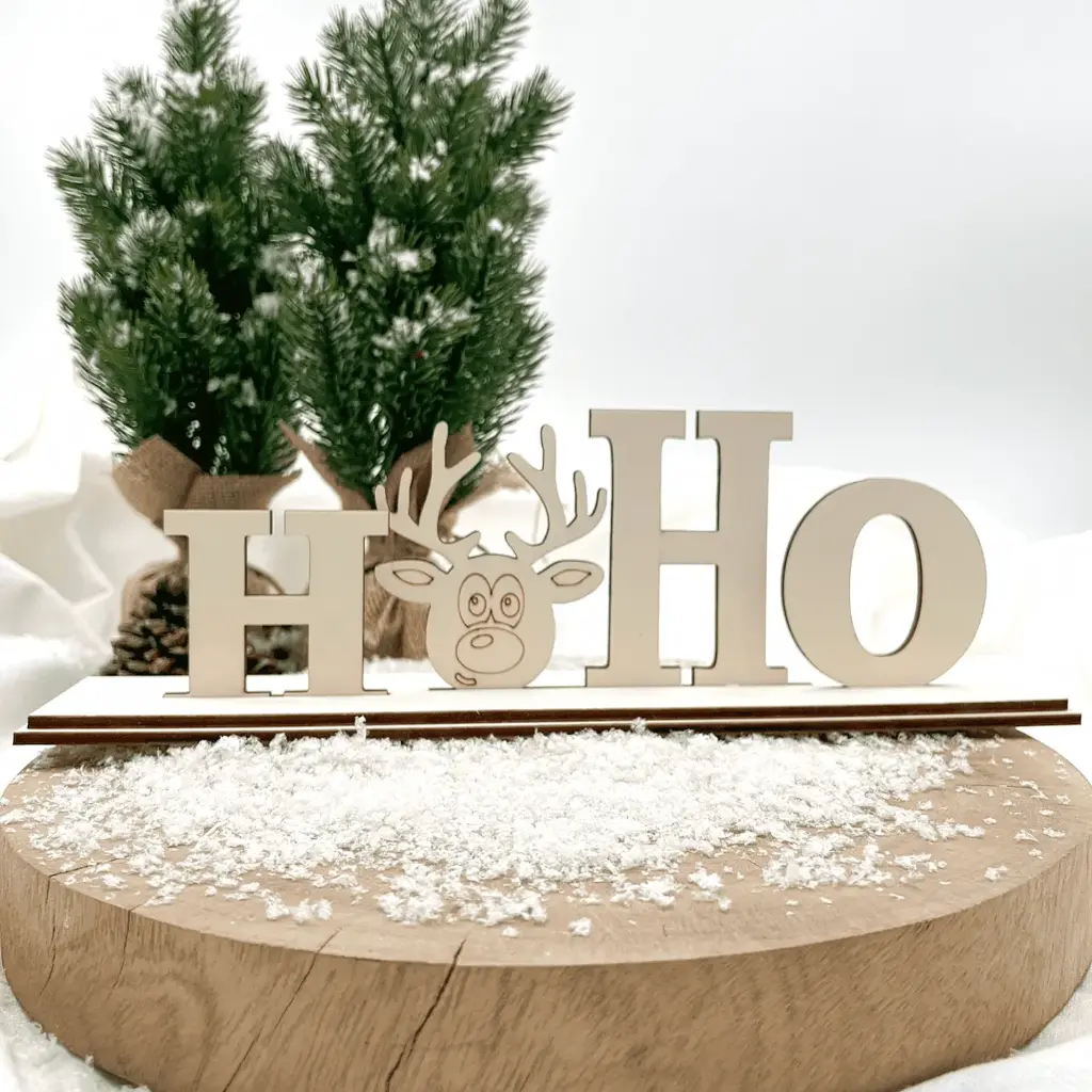Weihnachtsaufsteller aus Holz – Weihnachtsgruß