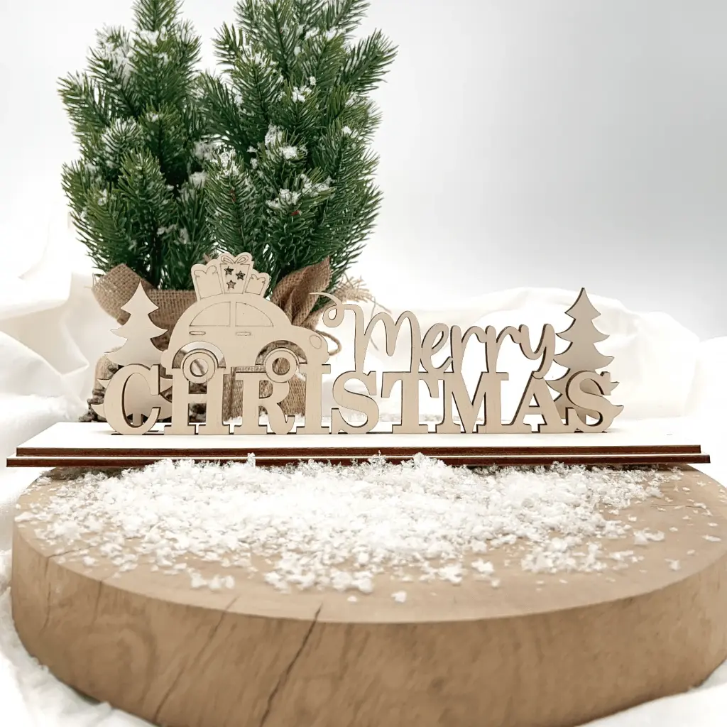 [A01308] Weihnachtsaufsteller aus Holz – Fahrt ins Weihnachtsland