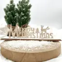 Weihnachtsaufsteller aus Holz – Rudolfs Weihnachtsbotschaft