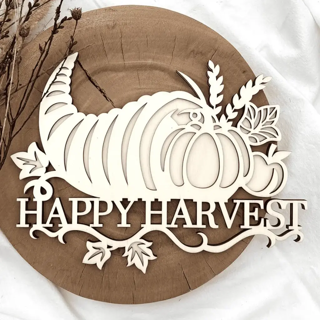 [A01327] Herbstdeko - Glückliche Ernte (Natur)