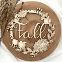 Herbst Deko aus Holz – Blätterkranz