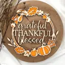 Herbstdeko - Dankbar und Gesegnet