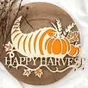 Herbst Deko aus Holz – Glückliche Ernte