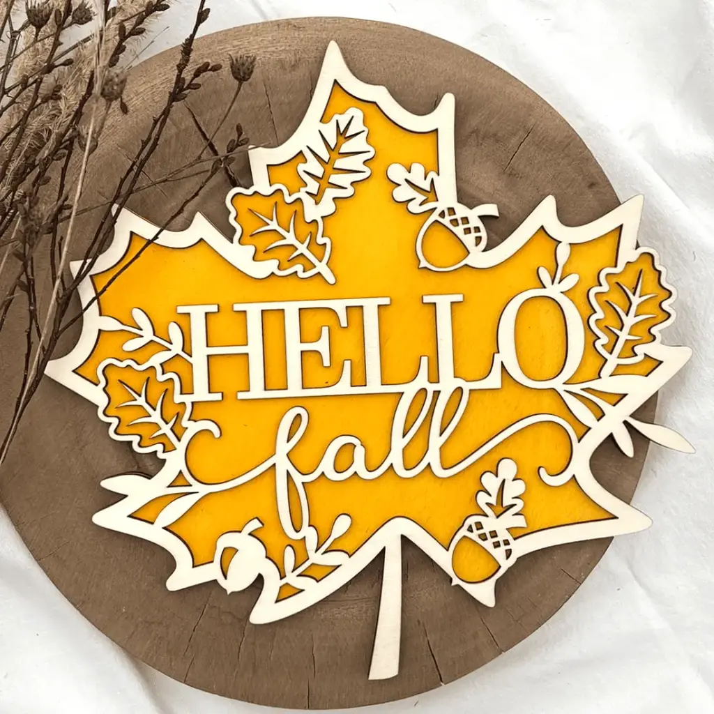 Herbst Deko aus Holz – Ahornblatt