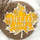 Herbstdeko - Herbstgruß Ahornblatt