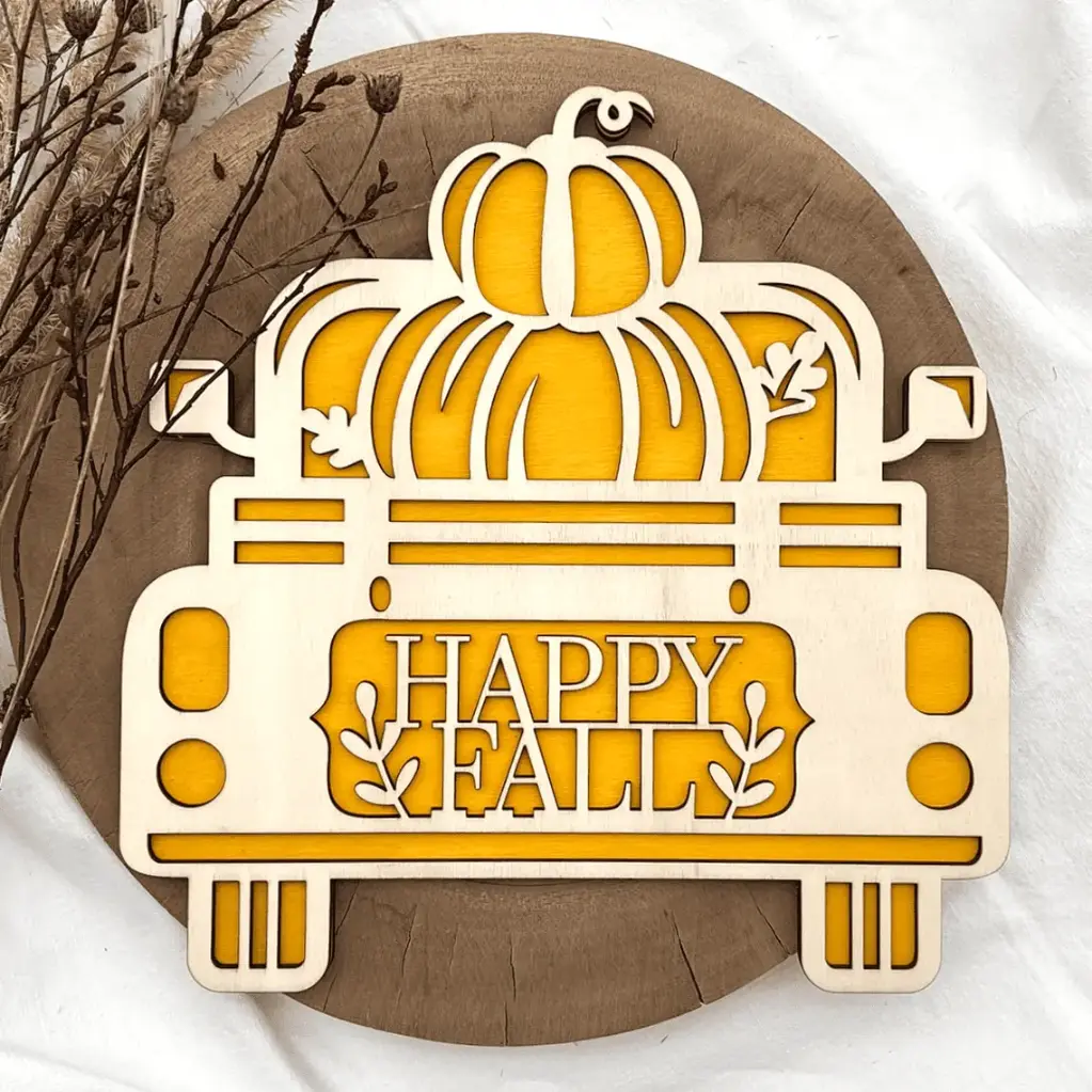 Herbstdeko - Herbstlicher Kürbis-Transport