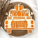 Herbst Deko aus Holz – Kürbis Transport