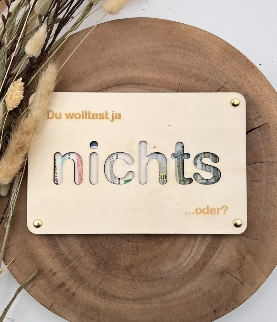 [A01365] Geldgeschenk „Du wolltest ja nichts...oder?“