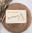 Geldgeschenk aus Holz „Wunscherfüller“ mit Weihnachtsmotiv
