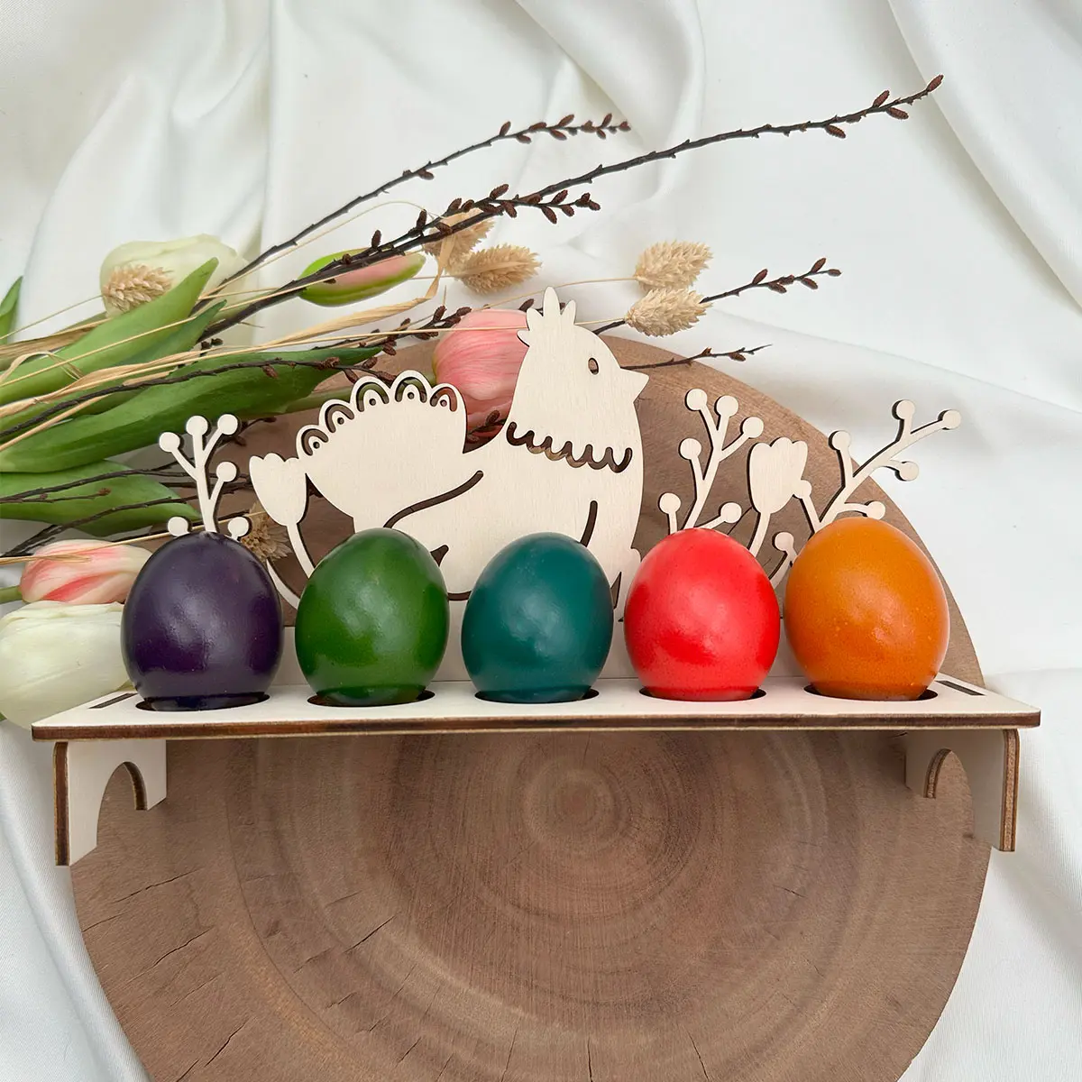 Osterei-Halter 5fach - Henne