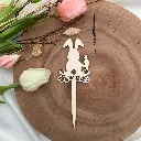 Osterstecker Karottensammler aus Holz – Hase mit Karotte