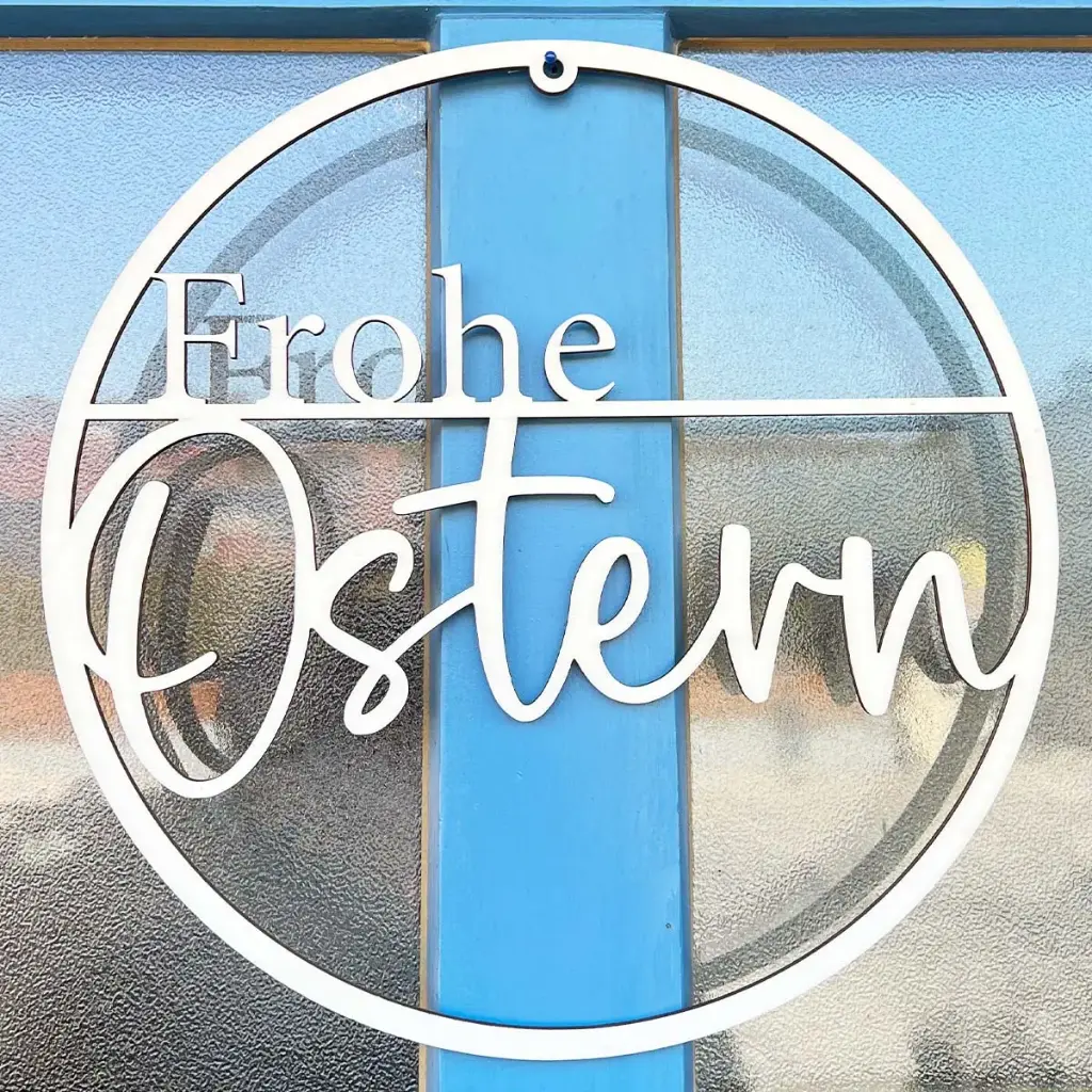 Türkranz „Frohe Ostern“ aus Holz