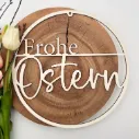 Türkranz aus Holz „Frohe Ostern“
