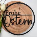 Türkranz aus Holz „Frohe Ostern“