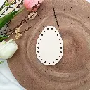 Oster-Stickvorlage Osterei mit Lochrand aus Holz – DIY Bastelvorlage