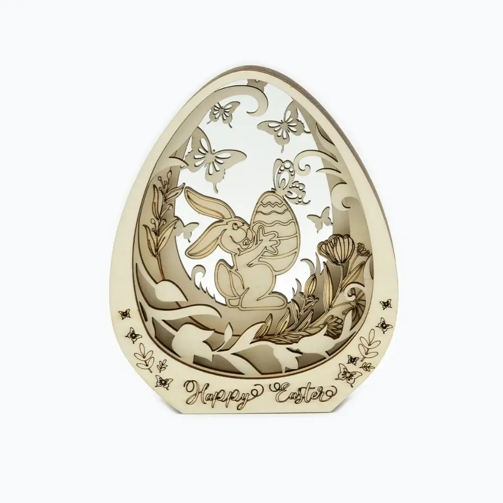 [A01514] Osterei 3D-Hasenglück