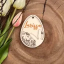 Personalisierbarer Osteranhänger mit Namen aus Holz