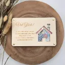 Geldgeschenk aus Holz Einzug - „Viel Glück“ für das neue Zuhause