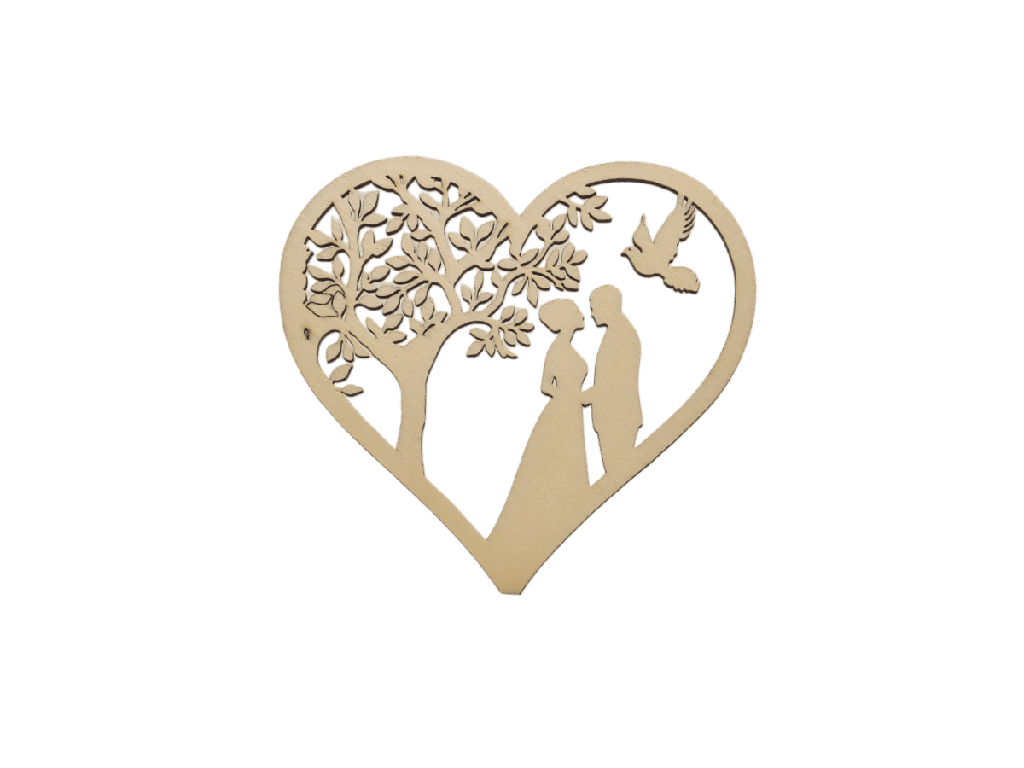 Herzdekoration - Ewige Liebe unter dem Baum (Natur, 214,5 x 214,5 x 243,1 mm (bereits eingebucht im Lager - ausbuchen!))