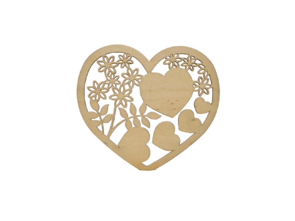 Herzdekoration - Herzliche Blumenpracht (Natur, 214,5 x 214,5 x 243,1 mm (bereits eingebucht im Lager - ausbuchen!))